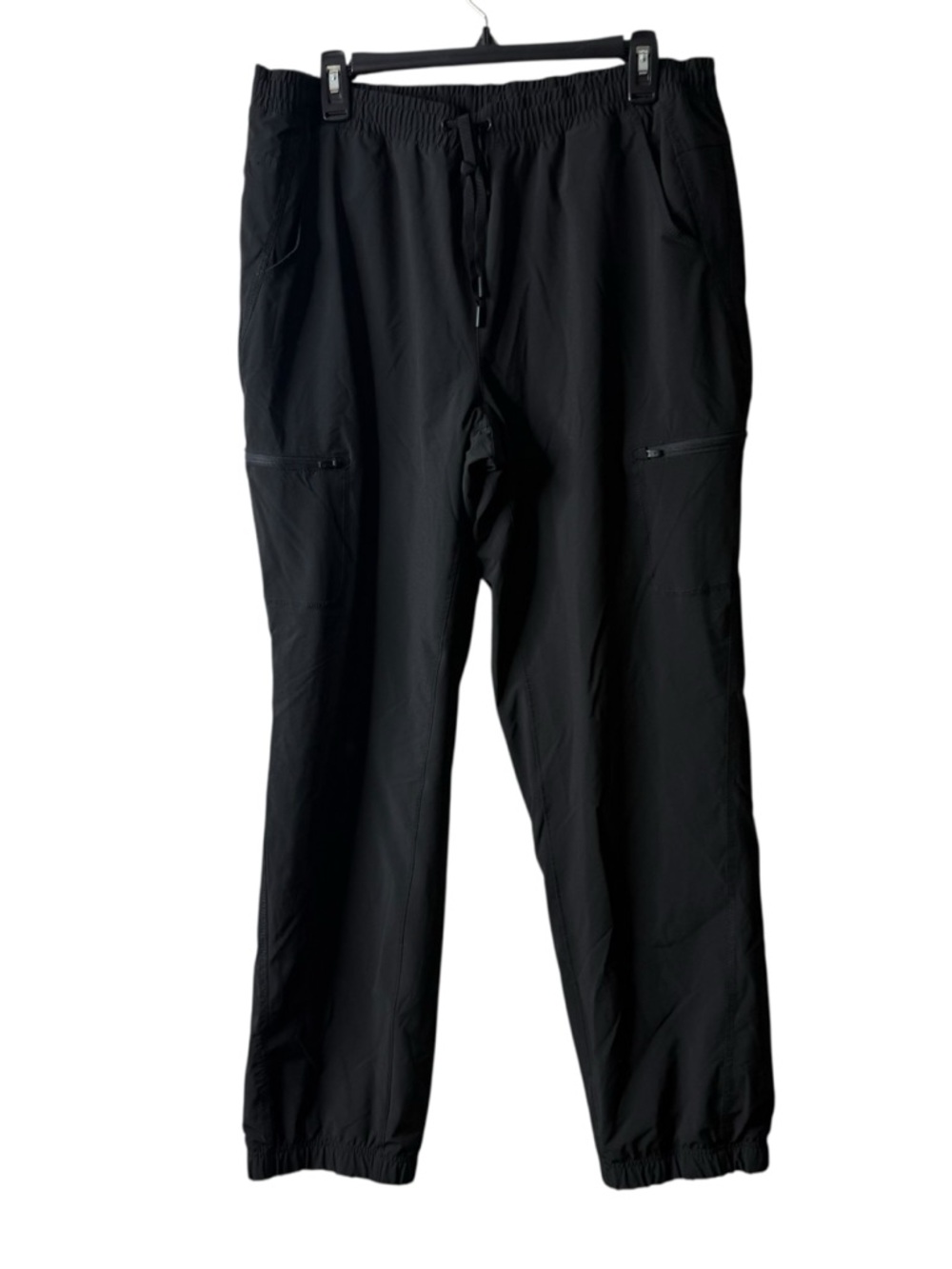 Eddie Bauer Black Fleece Lined Pull On Drawstring Waist Pants Outdoor